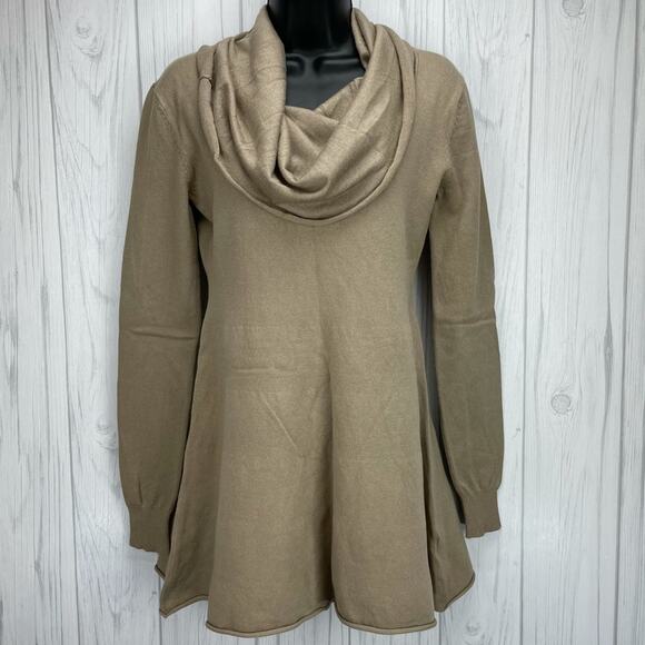 Patty Boutik khaki tunic length lightweight sweater size Large - Picture 1 of 7
